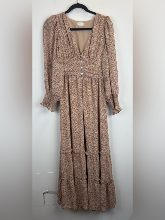 Altar'd State Dresses & Skirts - Altar’d State Floral Prairie Maxi Dress Cottagecore Boho Tiered Long Sleeve XS